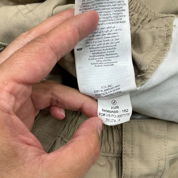 5.11 Tactical Women's Tactical Pro Pants Regular Fit Size 6 Khaki Cargo - Picture 6 of 12